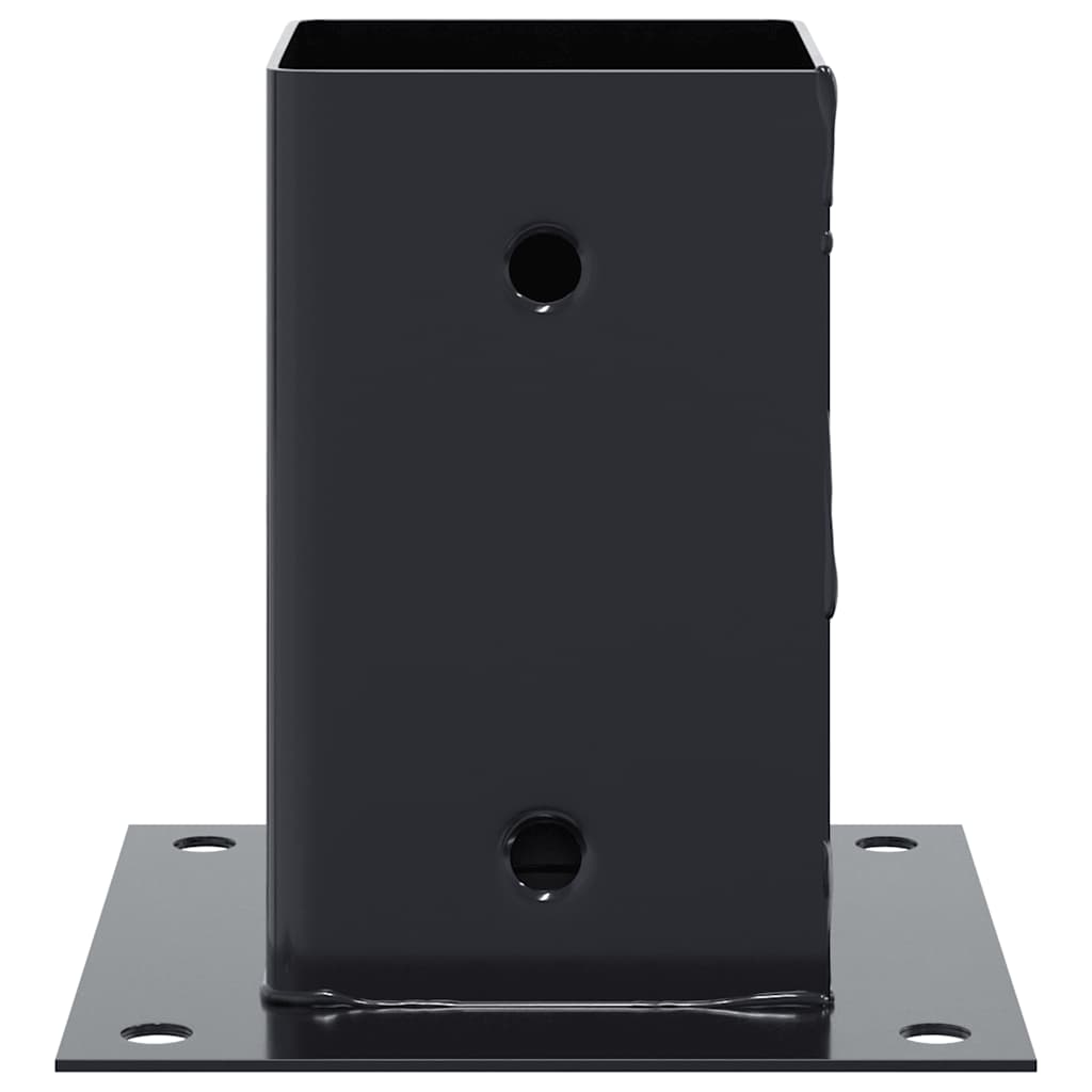 Basi per Pali Quadrati 12 pz 91x91mm Acciaio Verniciato Polvere