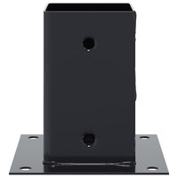 Basi per Pali Quadrati 12 pz 91x91mm Acciaio Verniciato Polvere 42000029