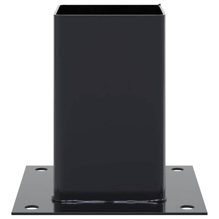 Basi per Pali Quadrati 12 pz 91x91mm Acciaio Verniciato Polvere