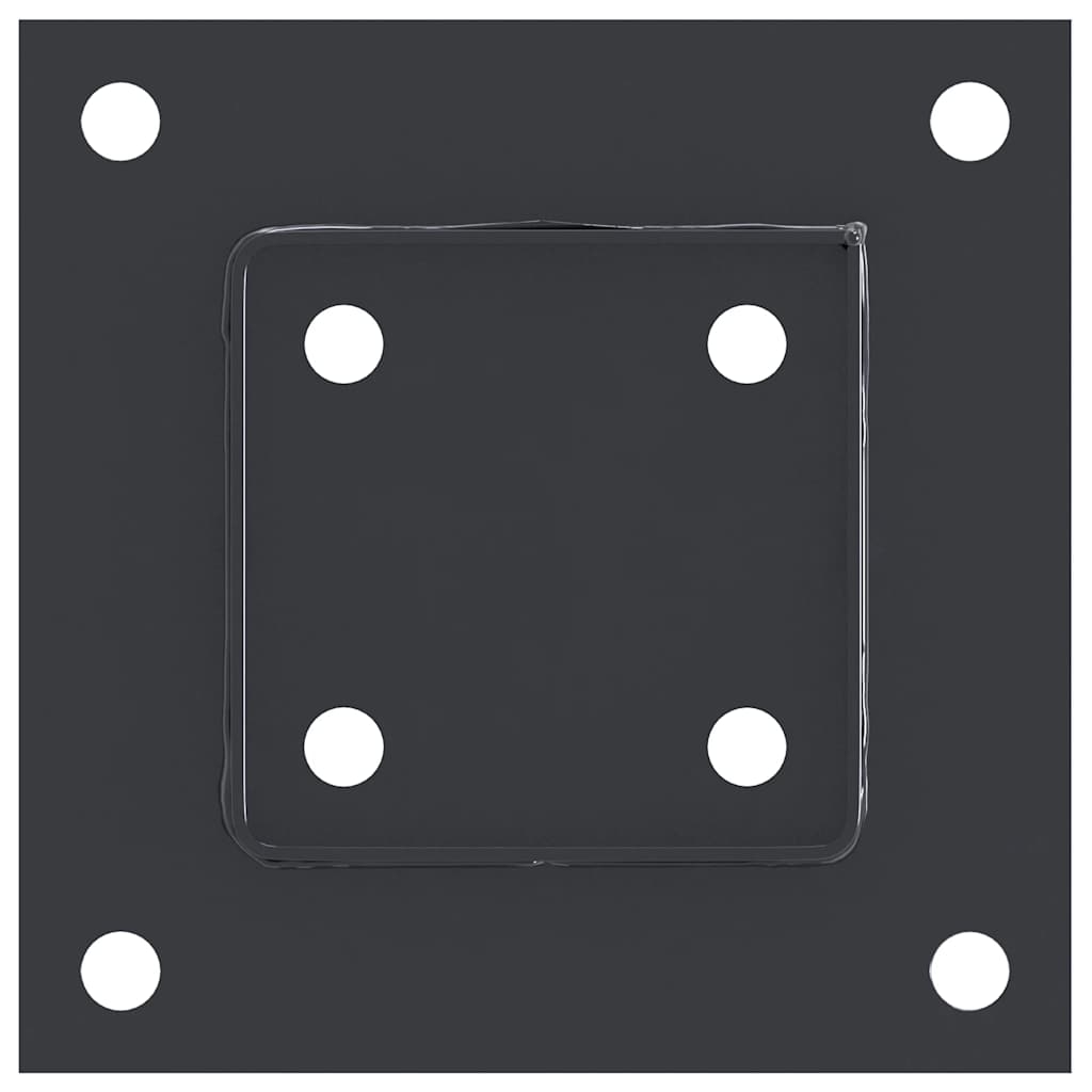 Basi per Pali Quadrati 12 pz 91x91mm Acciaio Verniciato Polvere 42000029