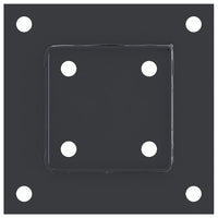 Basi per Pali Quadrati 12 pz 91x91mm Acciaio Verniciato Polvere