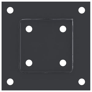 Basi per Pali Quadrati 12 pz 91x91mm Acciaio Verniciato Polvere