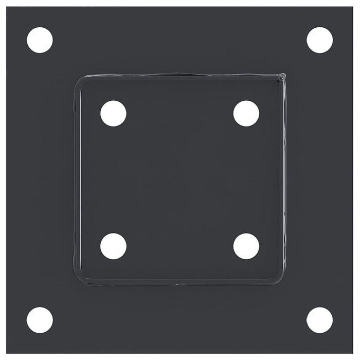 Basi per Pali Quadrati 12 pz 91x91mm Acciaio Verniciato Polvere