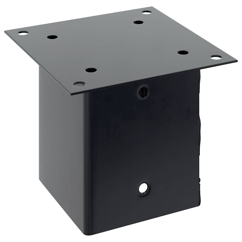 vidaXL Basi per Pali Quadrati 4pz 121x121mm Acciaio Verniciato Polvere