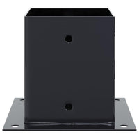 vidaXL Basi per Pali Quadrati 4pz 121x121mm Acciaio Verniciato Polvere