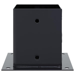 vidaXL Basi per Pali Quadrati 4pz 121x121mm Acciaio Verniciato Polvere