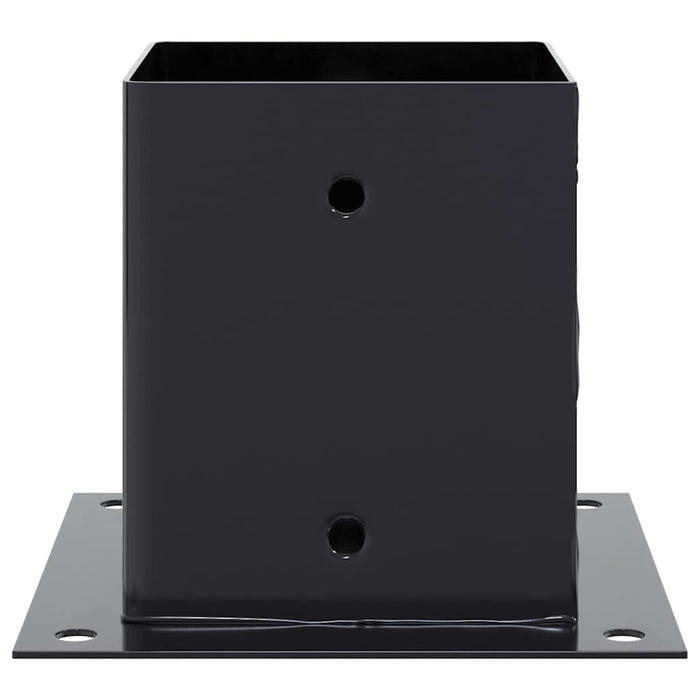 vidaXL Basi per Pali Quadrati 4pz 121x121mm Acciaio Verniciato Polvere