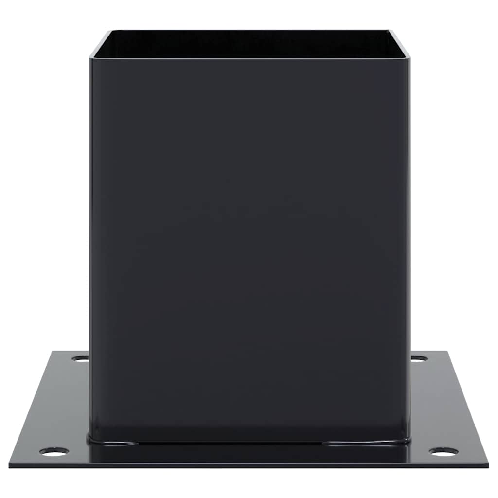 vidaXL Basi per Pali Quadrati 4pz 121x121mm Acciaio Verniciato Polvere