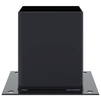vidaXL Basi per Pali Quadrati 4pz 121x121mm Acciaio Verniciato Polvere