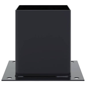 vidaXL Basi per Pali Quadrati 4pz 121x121mm Acciaio Verniciato Polvere
