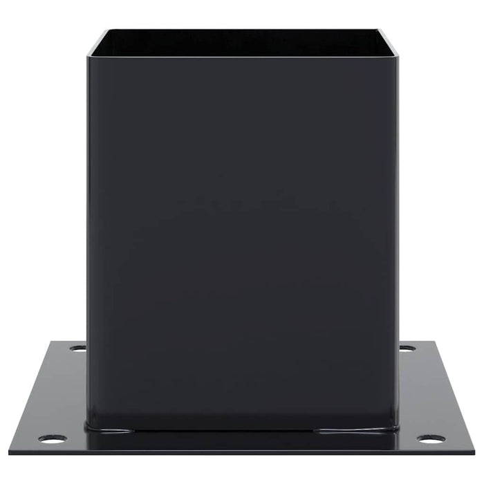 vidaXL Basi per Pali Quadrati 4pz 121x121mm Acciaio Verniciato Polvere