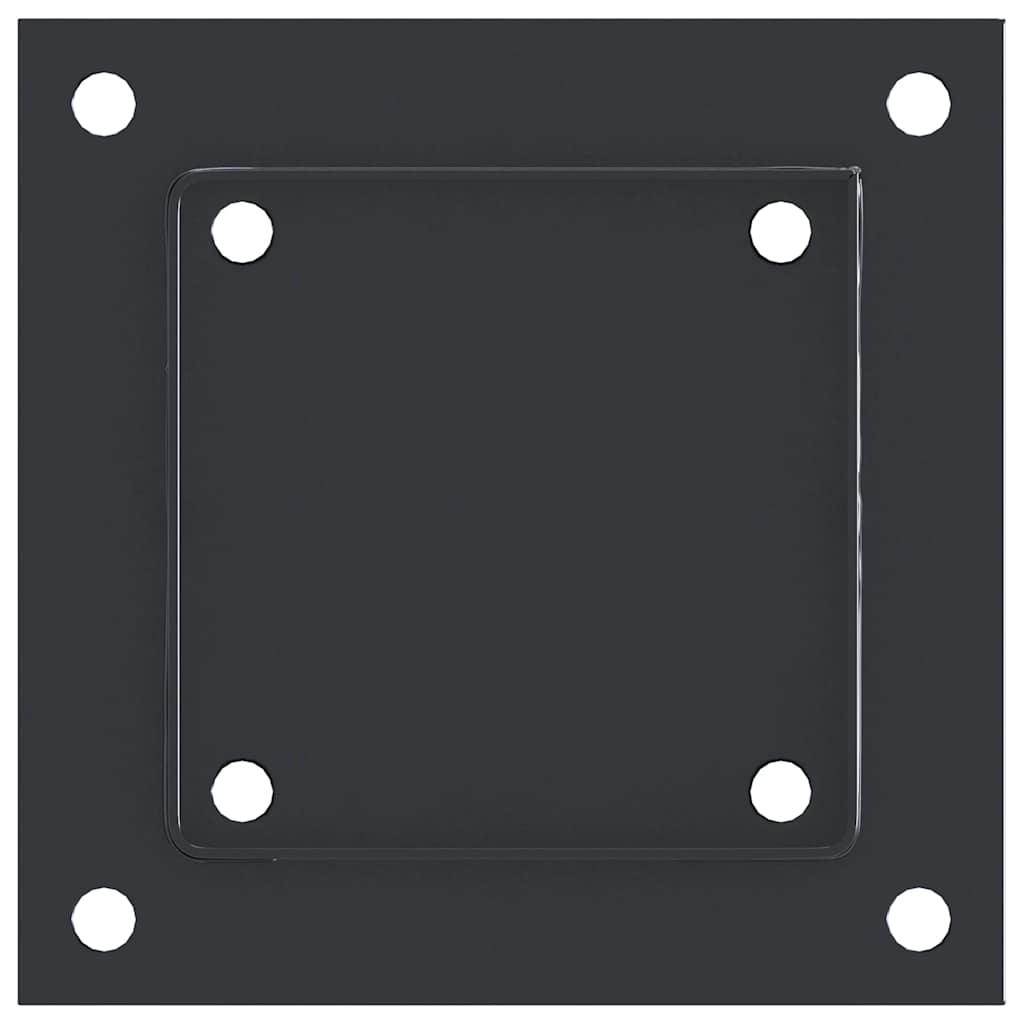 vidaXL Basi per Pali Quadrati 4pz 121x121mm Acciaio Verniciato Polvere