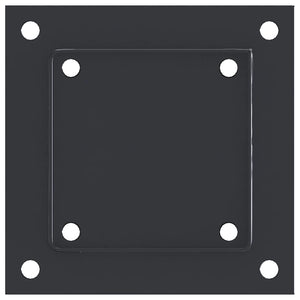 vidaXL Basi per Pali Quadrati 4pz 121x121mm Acciaio Verniciato Polvere