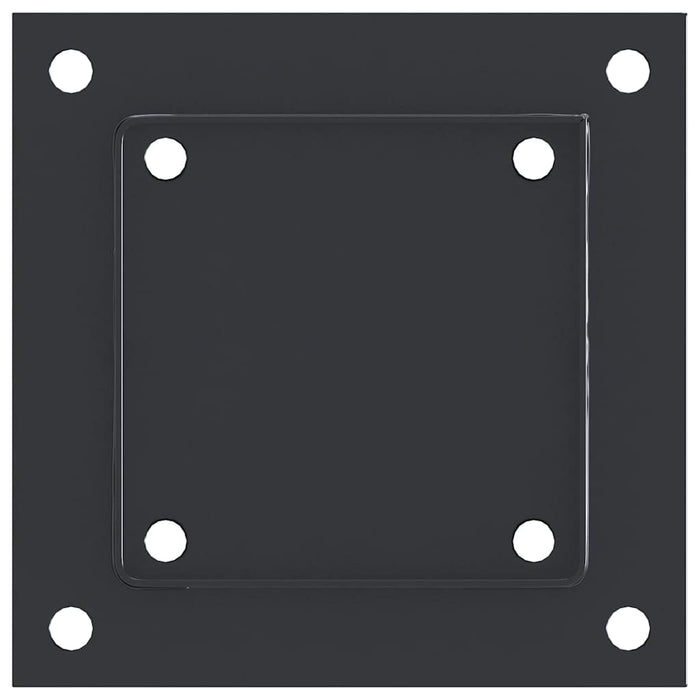 vidaXL Basi per Pali Quadrati 4pz 121x121mm Acciaio Verniciato Polvere
