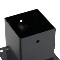 vidaXL Basi per Pali Quadrati 4pz 121x121mm Acciaio Verniciato Polvere