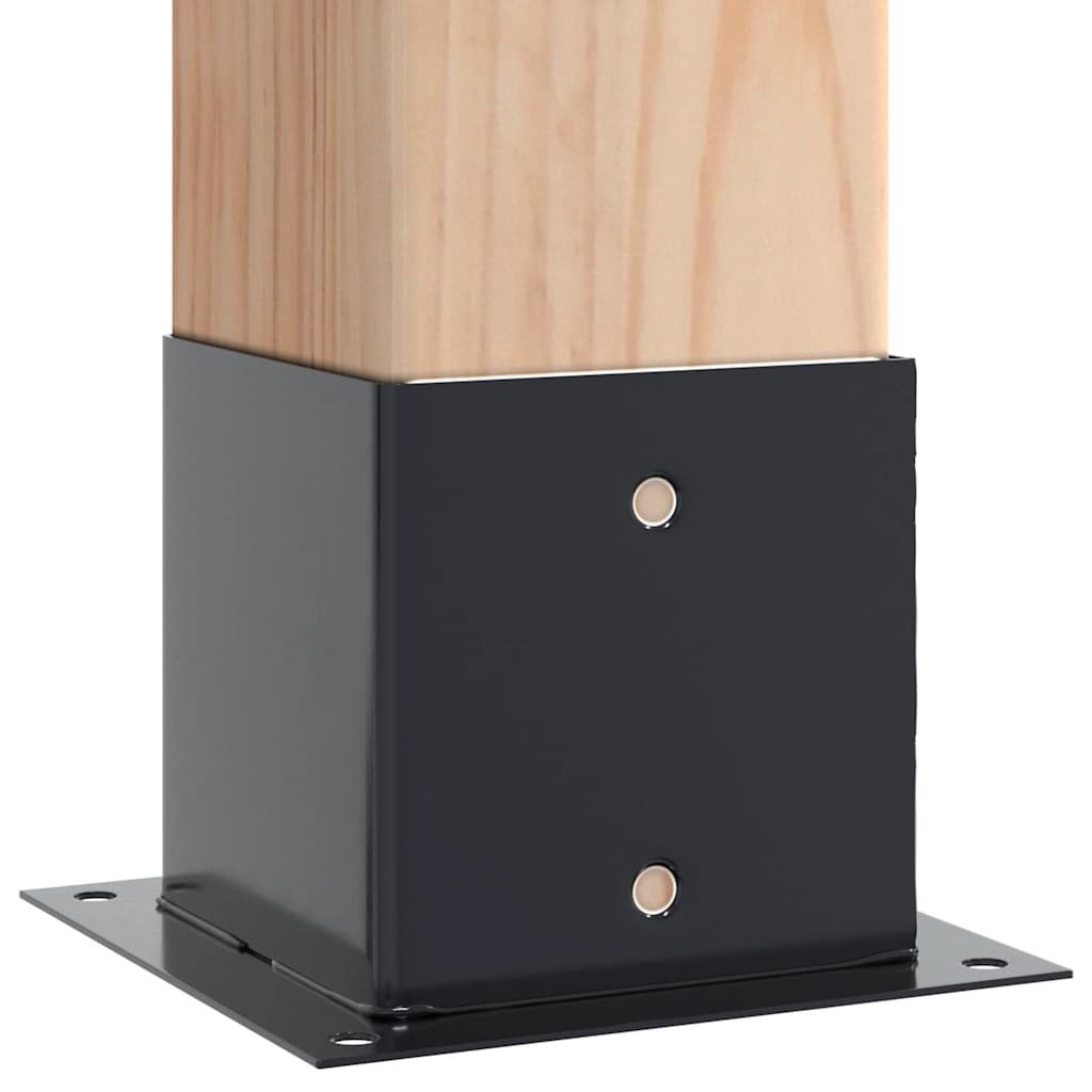 Basi Pali Quadrati 12 pz 141x141 mm Acciaio Verniciato Polvere 42000035