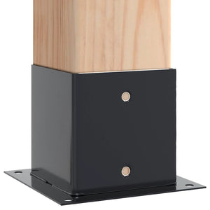 Basi Pali Quadrati 12 pz 141x141 mm Acciaio Verniciato Polvere 42000035