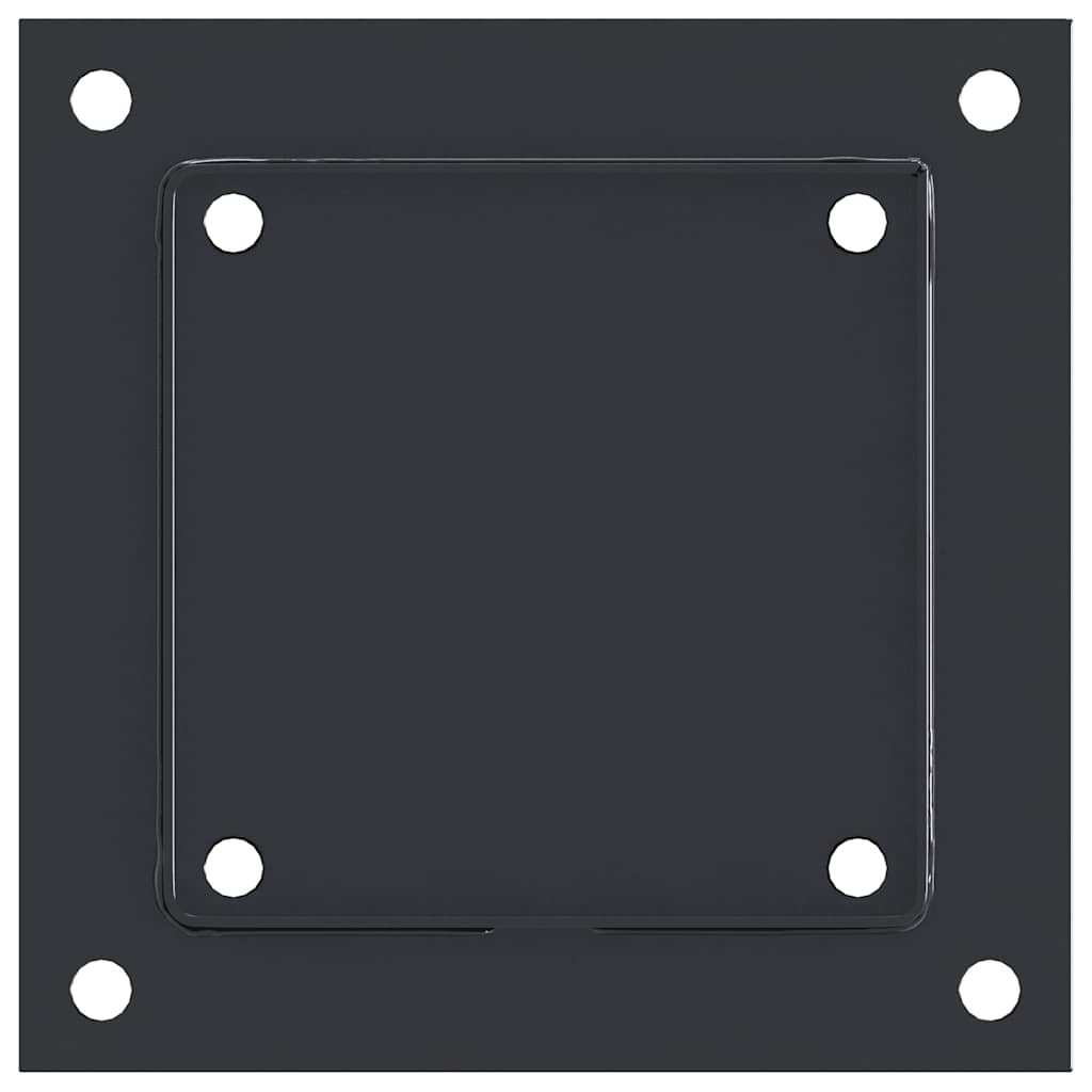 Basi Pali Quadrati 12 pz 141x141 mm Acciaio Verniciato Polvere 42000035