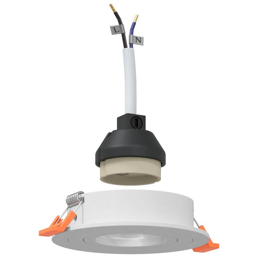 Spotlights con i riflettori 6 pcs Bianco 9 x 9 x cm Alluminio 4108140