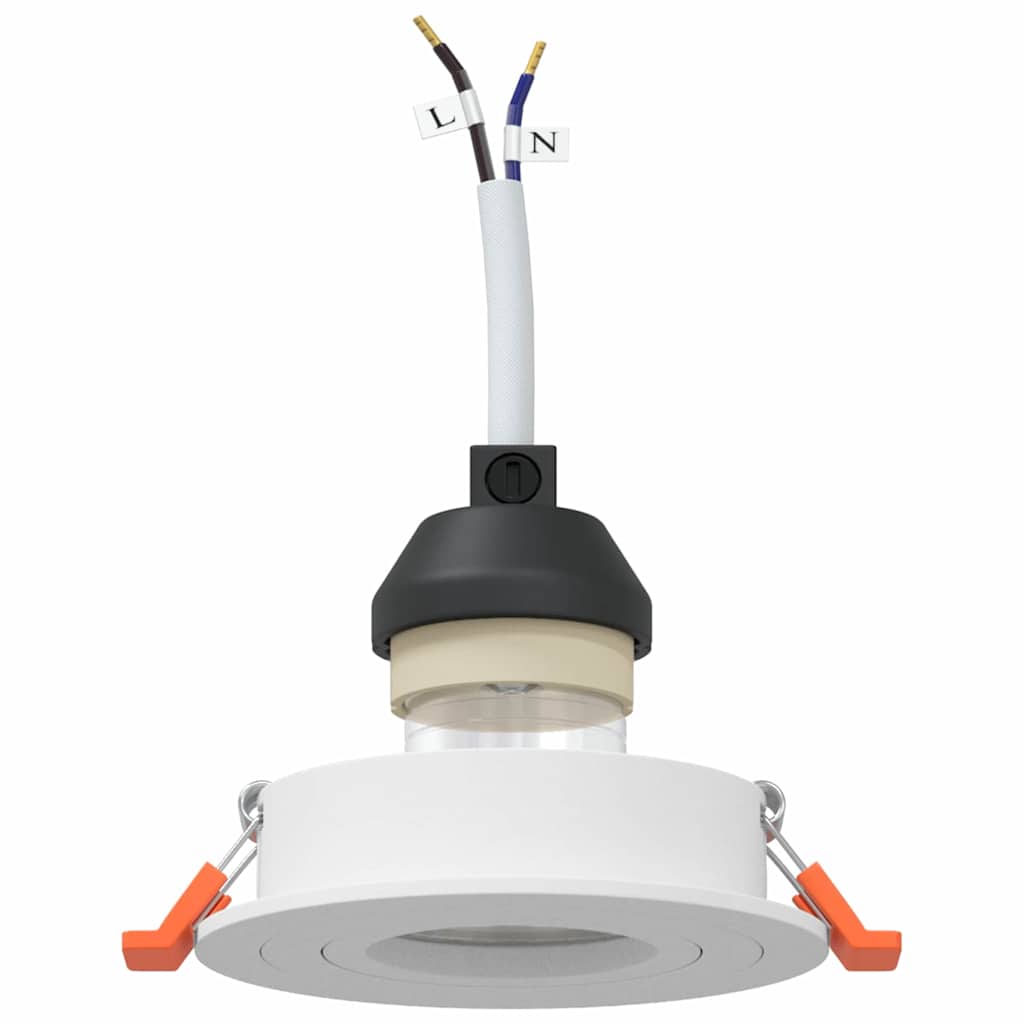 Spotlights con i riflettori 6 pcs Bianco 9 x 9 x cm Alluminio 4108140