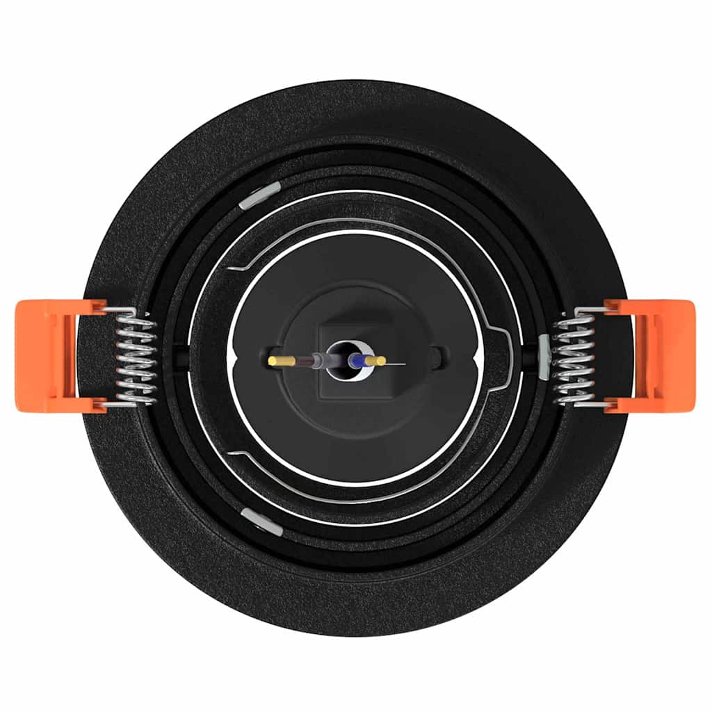 Spotlights con i riflettori 6 pcs Nero 9 x 9 x cm Alluminio 4108143