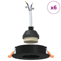 Spotlights con i riflettori 6 pcs Nero 9 x 9 x cm Alluminio 4108143