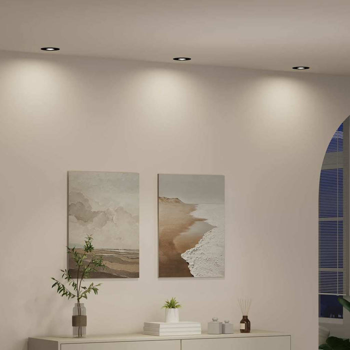 Spotlights con i riflettori 12 pcs Nero 9 x 9 x cm Alluminio 4108144