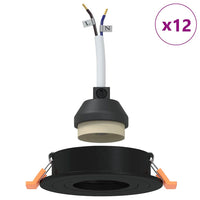 Spotlights con i riflettori 12 pcs Nero 9 x 9 x cm Alluminio 4108144