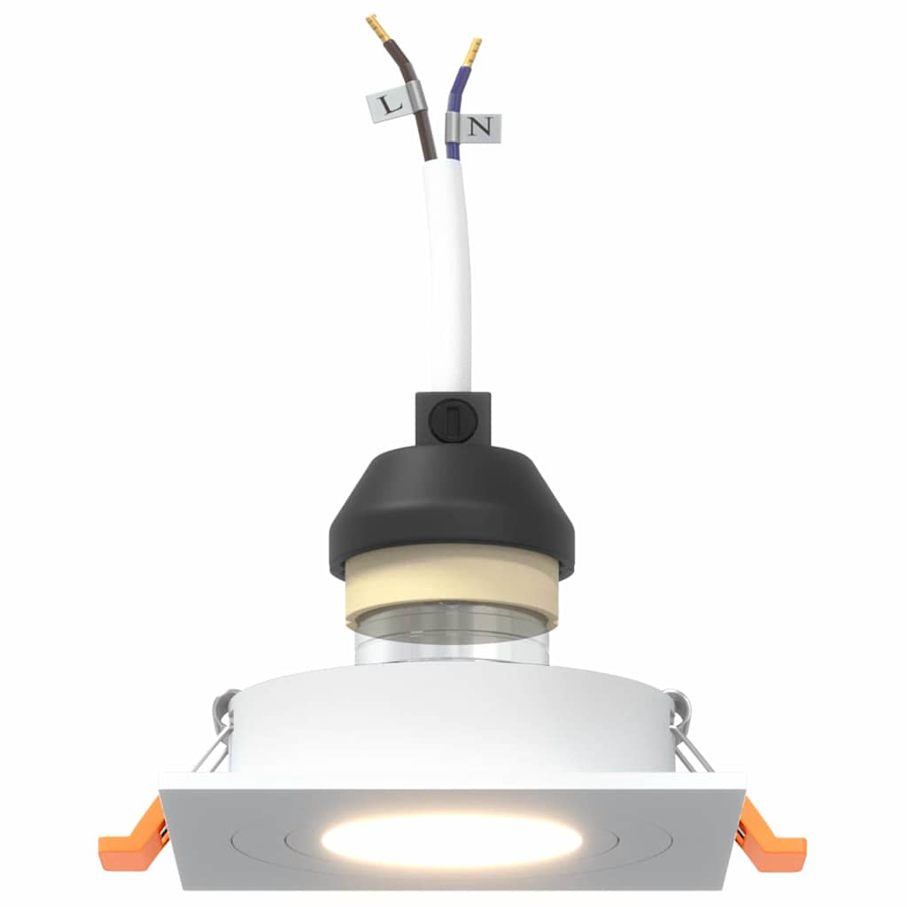 Spotlights con i riflettori 12 pcs Bianco 9 x 9 x cm Alluminio 4108150