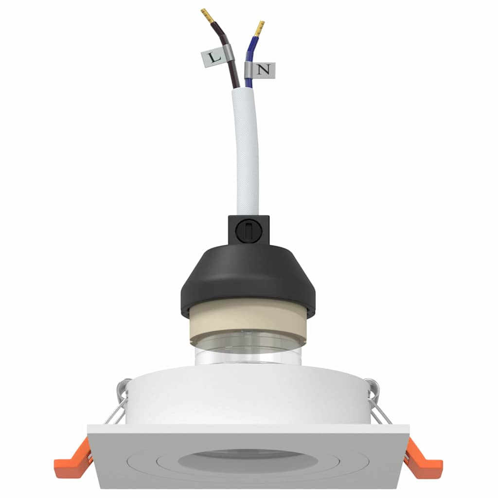 Spotlights con i riflettori 12 pcs Bianco 9 x 9 x cm Alluminio 4108150