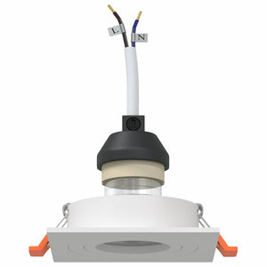 Spotlights con i riflettori 12 pcs Bianco 9 x 9 x cm Alluminio 4108150