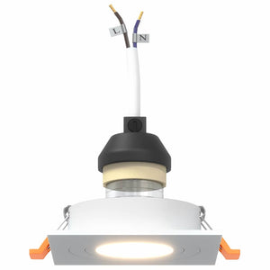 Spotlights con i riflettori 24 pcs Bianco 9 x 9 x cm Alluminio 4108151