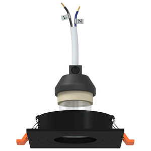 Spotlights con i riflettori 6 pcs Nero 9 x 9 x cm Alluminio 4108152