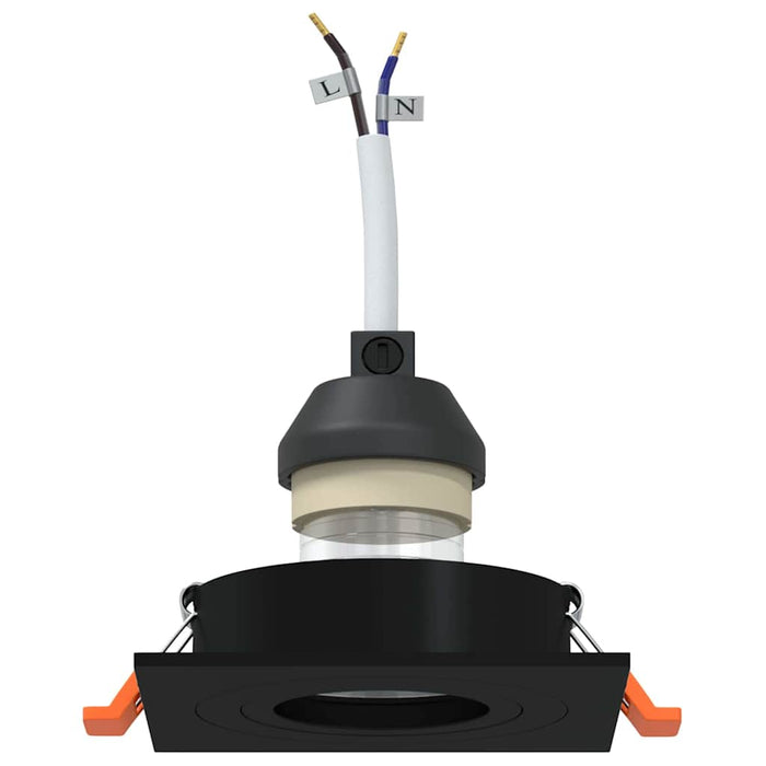 Spotlights con i riflettori 6 pcs Nero 9 x 9 x cm Alluminio 4108152