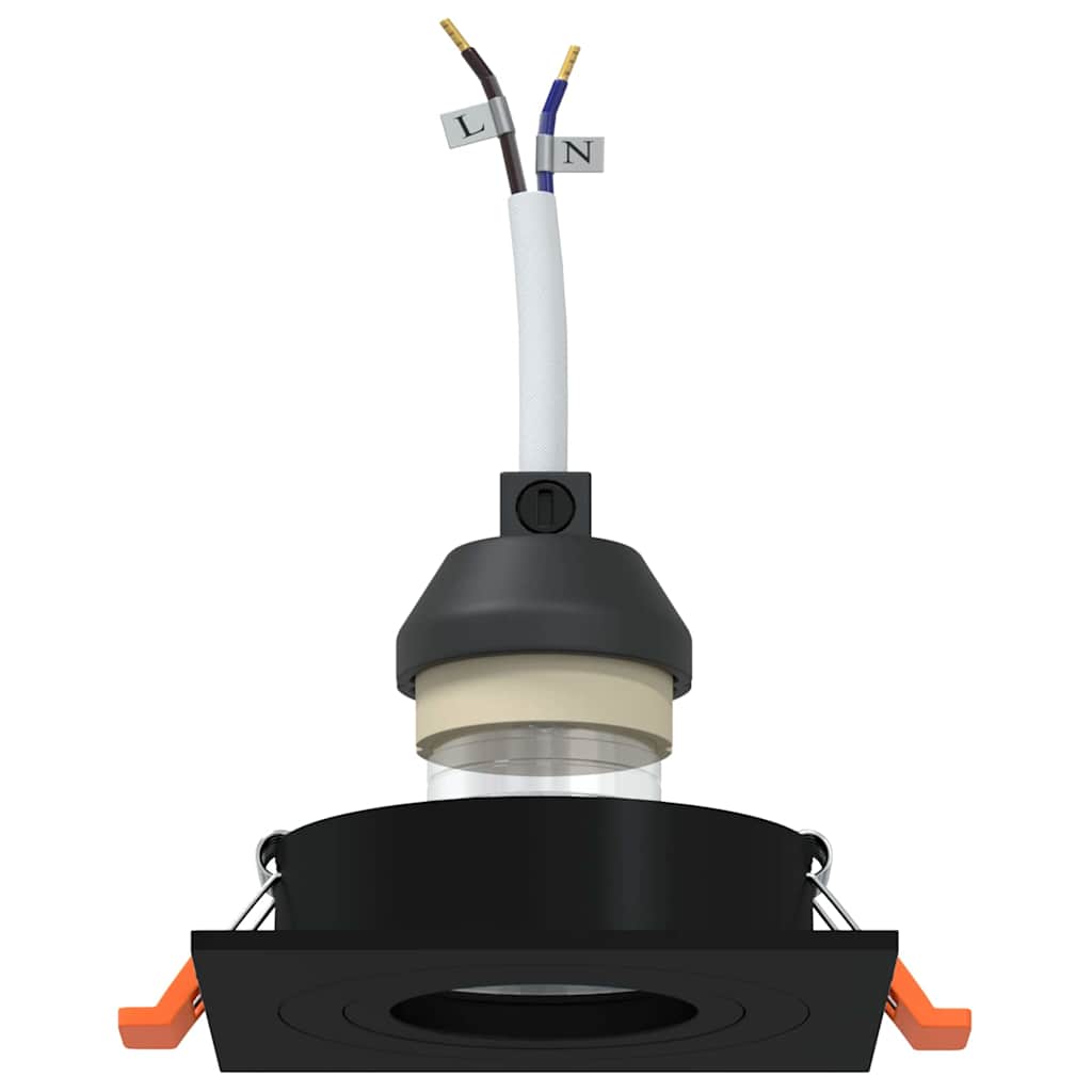 Spotlights con i riflettori 24 pcs Nero 9 x 9 x cm Alluminio 4108154