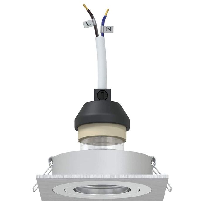 Spotlights con i riflettori 6 pcs Argento 9 x 9 x cm Alluminio 4108155