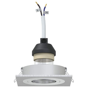 Spotlights con i riflettori 12 pcs Argento 9 x 9 x cm Alluminio 4108156