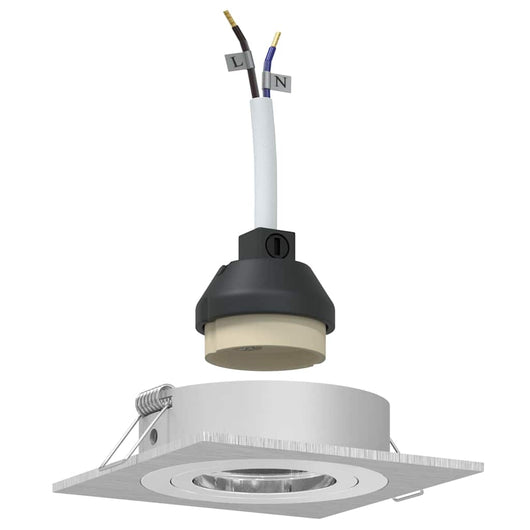 Spotlights con i riflettori 24 pcs Argento 9 x 9 x cm Alluminio 4108157