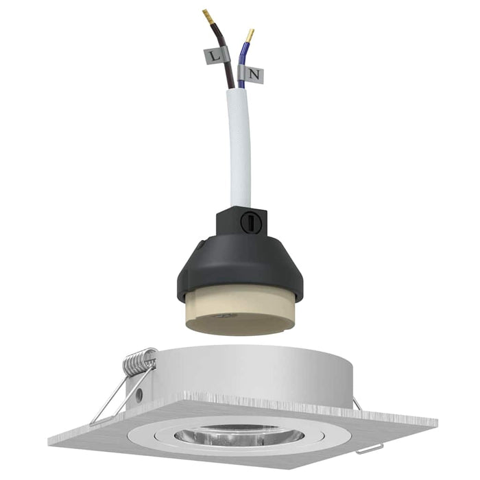 Spotlights con i riflettori 24 pcs Argento 9 x 9 x cm Alluminio 4108157