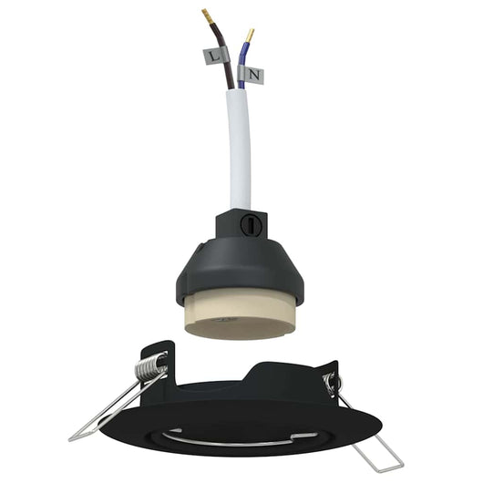 Spotlights con i riflettori 6 pcs Nero 9 x 9 cm Metallo 4108158