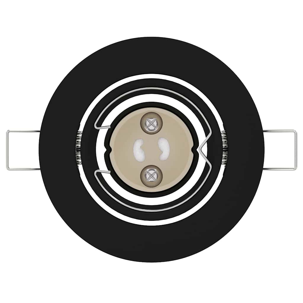 Spotlights con i riflettori 6 pcs Nero 9 x 9 cm Metallo 4108158