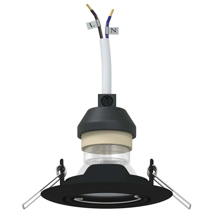 Spotlights con i riflettori 6 pcs Nero 9 x 9 cm Metallo 4108158