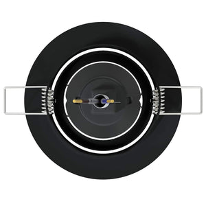 Spotlights con i riflettori 6 pcs Nero 9 x 9 cm Metallo 4108158