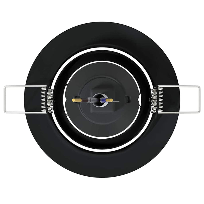 Spotlights con i riflettori 6 pcs Nero 9 x 9 cm Metallo 4108158