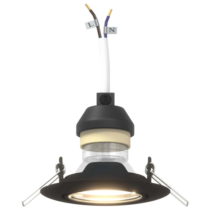 Spotlights con i riflettori 12 pcs Nero 9 x 9 cm Metallo 4108159