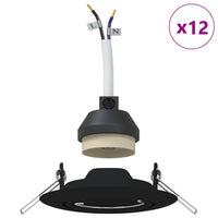Spotlights con i riflettori 12 pcs Nero 9 x 9 cm Metallo 4108159