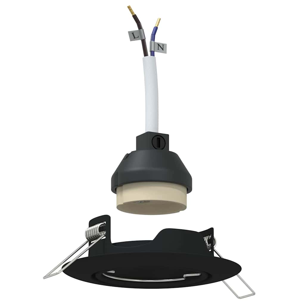 Spotlights con i riflettori 24 pcs Nero 9 x 9 cm Metallo 4108160