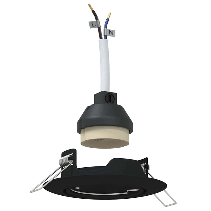 Spotlights con i riflettori 24 pcs Nero 9 x 9 cm Metallo 4108160