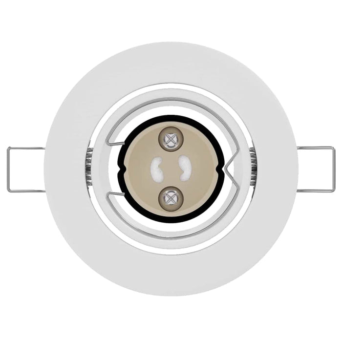 Spotlights con i riflettori 6 pcs Bianco 9 x 9 cm Metallo 4108161