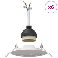 Spotlights con i riflettori 6 pcs Bianco 9 x 9 cm Metallo 4108161
